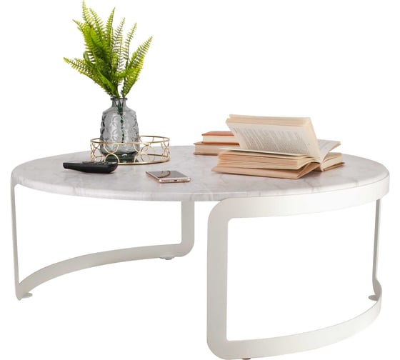 Изображение товара Низкий круглый журнальный столик в стиле лофт Callisto mobili М020.1Д70