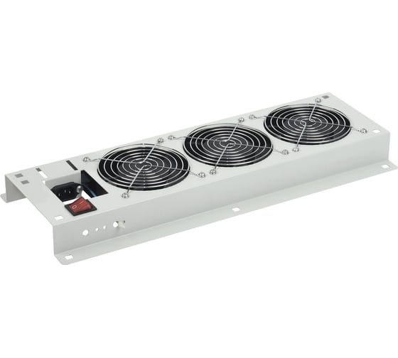 Изображение товара Вентиляторная панель ITK с выключателем 3 модуля, серая FM35-31M