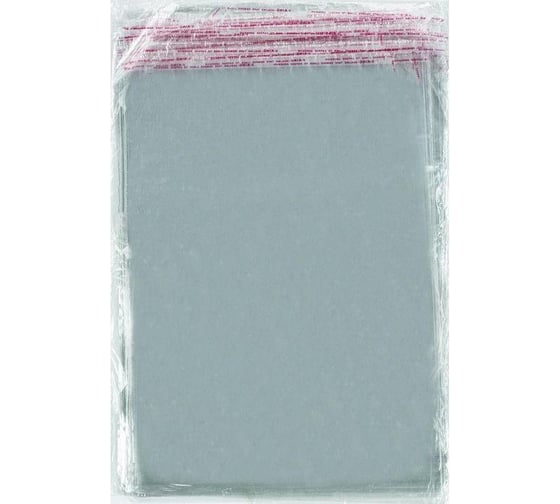 Изображение товара Фасовочный пакет ООО Комус пп, 35x45+5 см, с клеевым клапаном, 20 мкм, 100 шт. 1304238