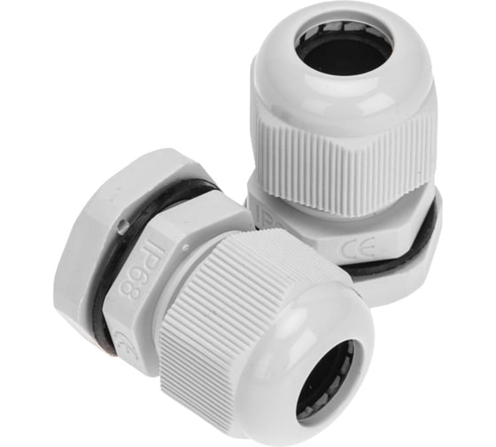 Изображение товара Кабельный ввод REXANT PG-11 (5-10мм) серый, комплект (2 шт/уп) 07-8011-A2