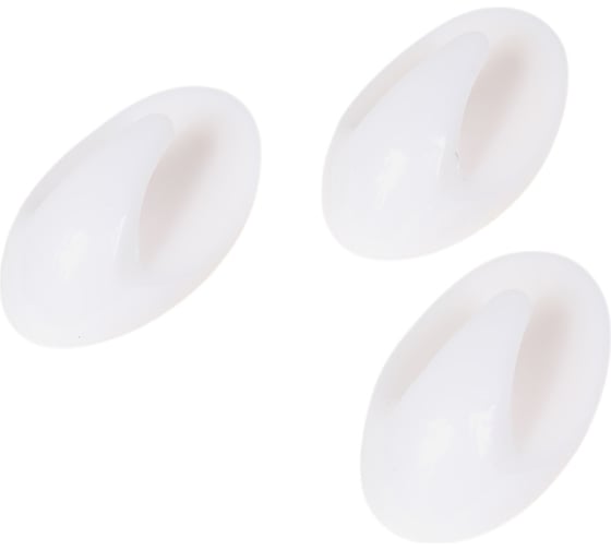 Изображение товара Набор самоклеящихся крючков UNISTOR KIT максимальная нагрузка 1.5 кг, пластик, 5.2x3.3x2 см, 3 шт. 213007