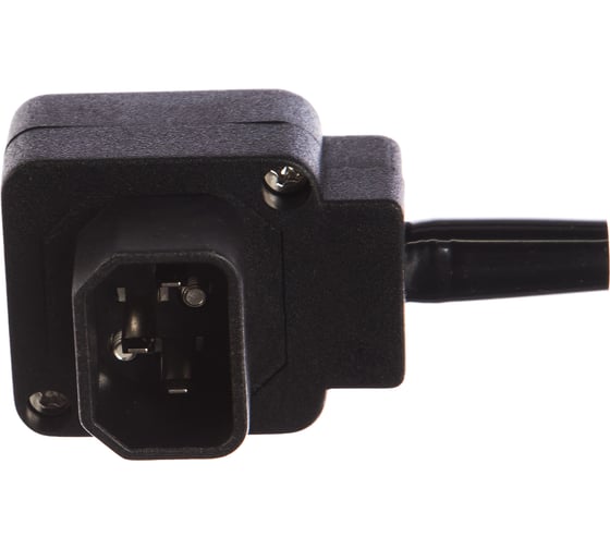Изображение товара Вилка LANMASTER IEC 60320 C14, 10A, 250V, угловая, разборная, черная LAN-IEC-320-C14/90