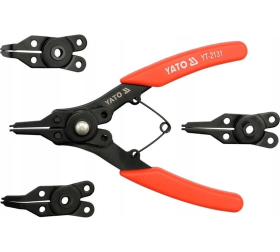 Изображение товара Съемник стопорных колец+3 насадки YATO 160мм YT-2130