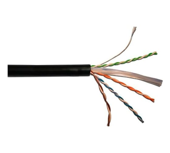 Изображение товара Кабель UTP LANMASTER 4 пары, Кат. 6, внешний, черный, 305м в кат., LAN-6EUTP-OUT