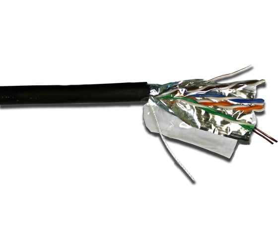 Изображение товара Кабель FTP LANMASTER 4 пары, Кат. 5e, внешний, черный, 305м в кат., LAN-5EFTP-OUT