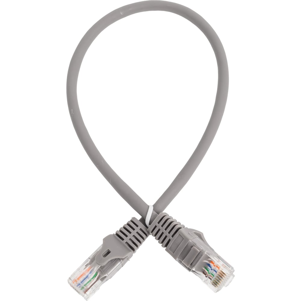 Изображение товара Шнур NIKOMAX U/UTP 4 пары Cat 5e 0,3м RJ45 серый патч-корд
