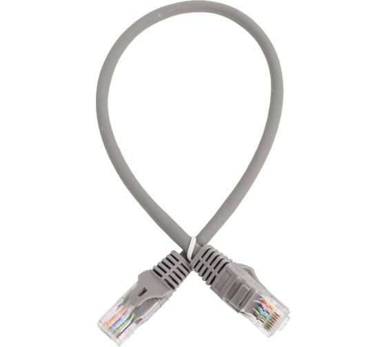 Изображение товара Шнур NIKOMAX U/UTP 4 пары, Кат.5e, 2хRJ45/8P8C, T568B, 7x0,175мм, LSZH, серый, 0,3м NMC-PC4UD55B-ES-003-C-GY