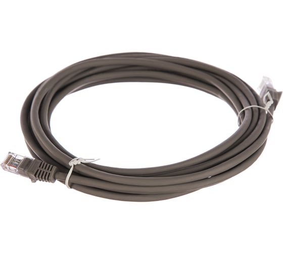 Изображение товара Шнур NIKOMAX U/UTP 4 пары, Кат.5e, 2хRJ45/8P8C, T568B, 7x0,175мм, LSZH, серый, 5м NMC-PC4UD55B-ES-050-C-GY