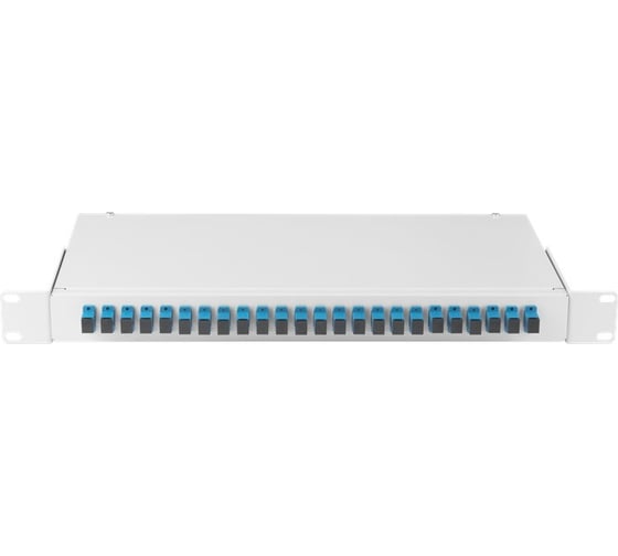 Изображение товара Оптический кросс NIKOMAX 19", 1U, укомплектованный на 24 порта SC/UPC, SM 9/125 OS2, серый, полный NMF-RP24SCUS2-WS-ES-1U-GY