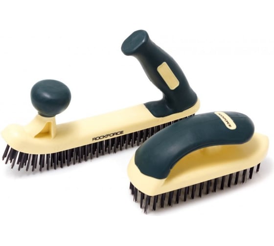 Изображение товара Набор щеток по металлу Rockforce в пластиковом корпусе с прорез. рук-ми, 2 предмета RF-34013412(17456)