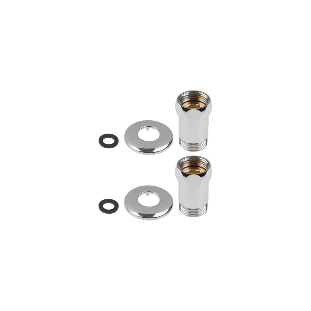 Изображение товара Американка AV Engineering прямая 1/2 дюйма хромированная 2 шт