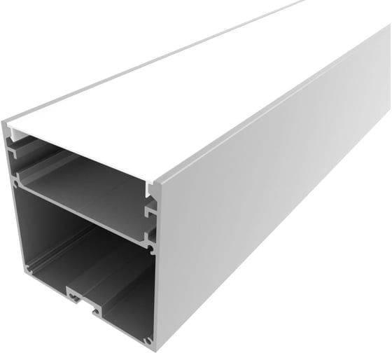 Изображение товара Комплект алюминиевого профиля LEDCRAFT с экраном и заглушками LC-LP6060M55-3 1627000124