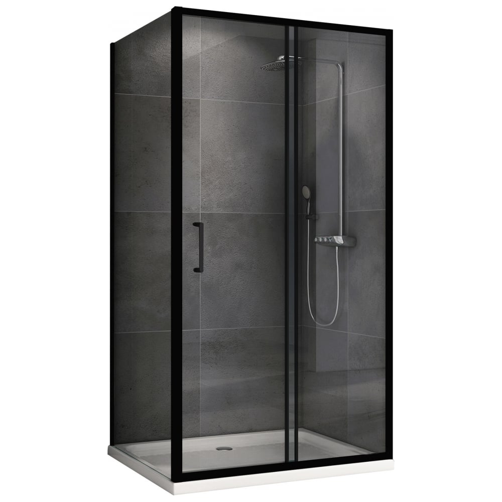 Изображение товара Душевой уголок ABBER Schwarzer Diamant AG30150B5-S90B5 прямоугольный прозрачный черный алюминий сте