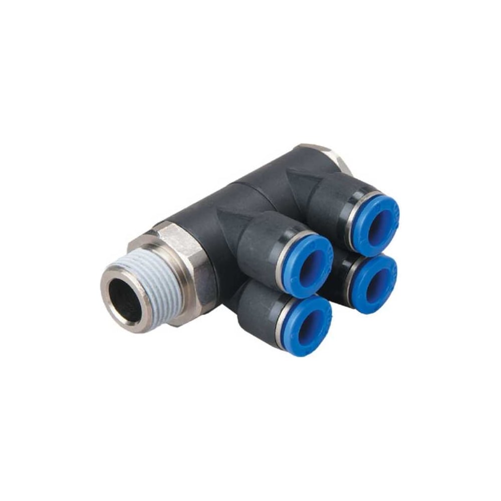 Изображение товара Цанговый коллектор R1/4 4 выхода под трубку 8 мм CDC Pneumatics PAT 08022N