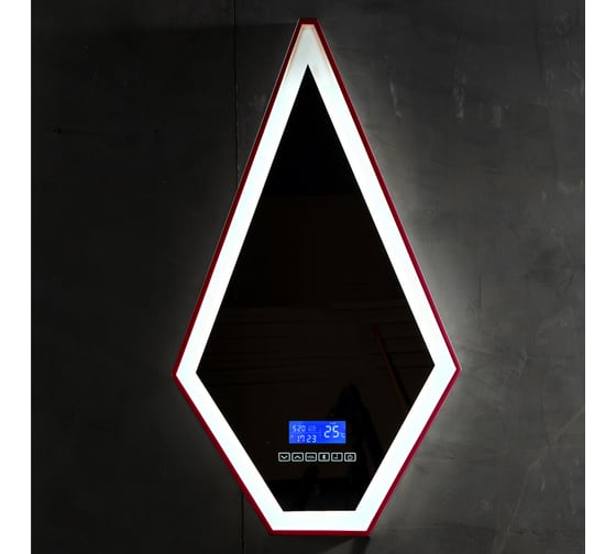 Изображение товара Зеркало для ванной ABBER Stein с подсветкой, красное AS6611R