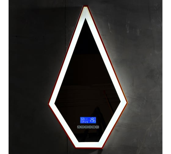 Изображение товара Зеркало для ванной ABBER Stein с подсветкой, коричневое AS6611BR