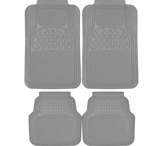 Изображение товара Коврик салона SKYWAY Snow-1 4 предмета, полиуретановый, с ковролиновыми вставками, серый S01702010