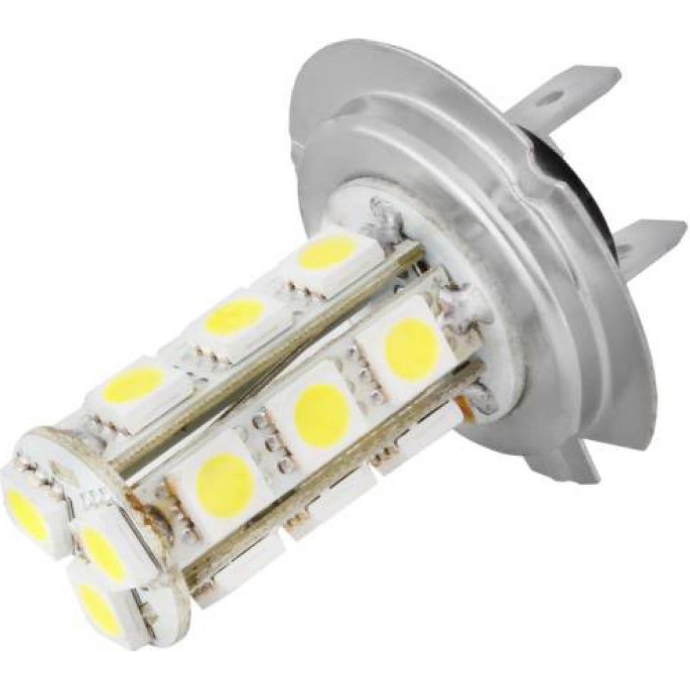 фото Автолампа диод skyway h7, 12v, 18 smd, блистер 1-контактная, белая, ближний, дальний свет, противотуманная, s08201021