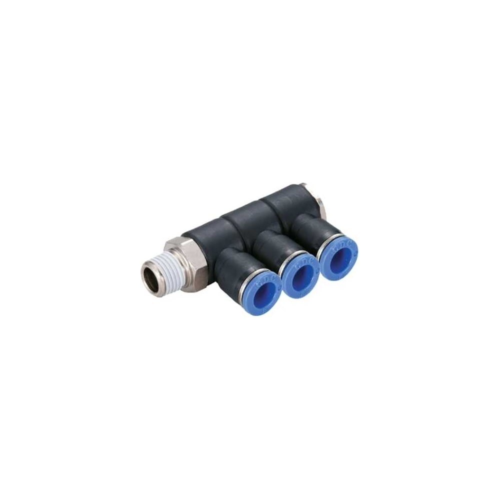 Изображение товара Фитинг цанговый коллектор R1/4 с тремя выходами 8 мм CDC Pneumatics