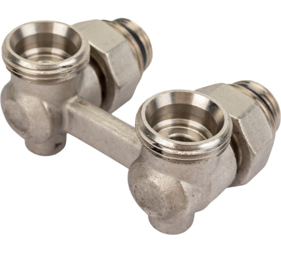 Изображение товара Угловой узел для нижнего подключения радиатора VALTEC c комплектом адаптеров 1/2, 3/4хЕвроконус VT.345.KNA.E04