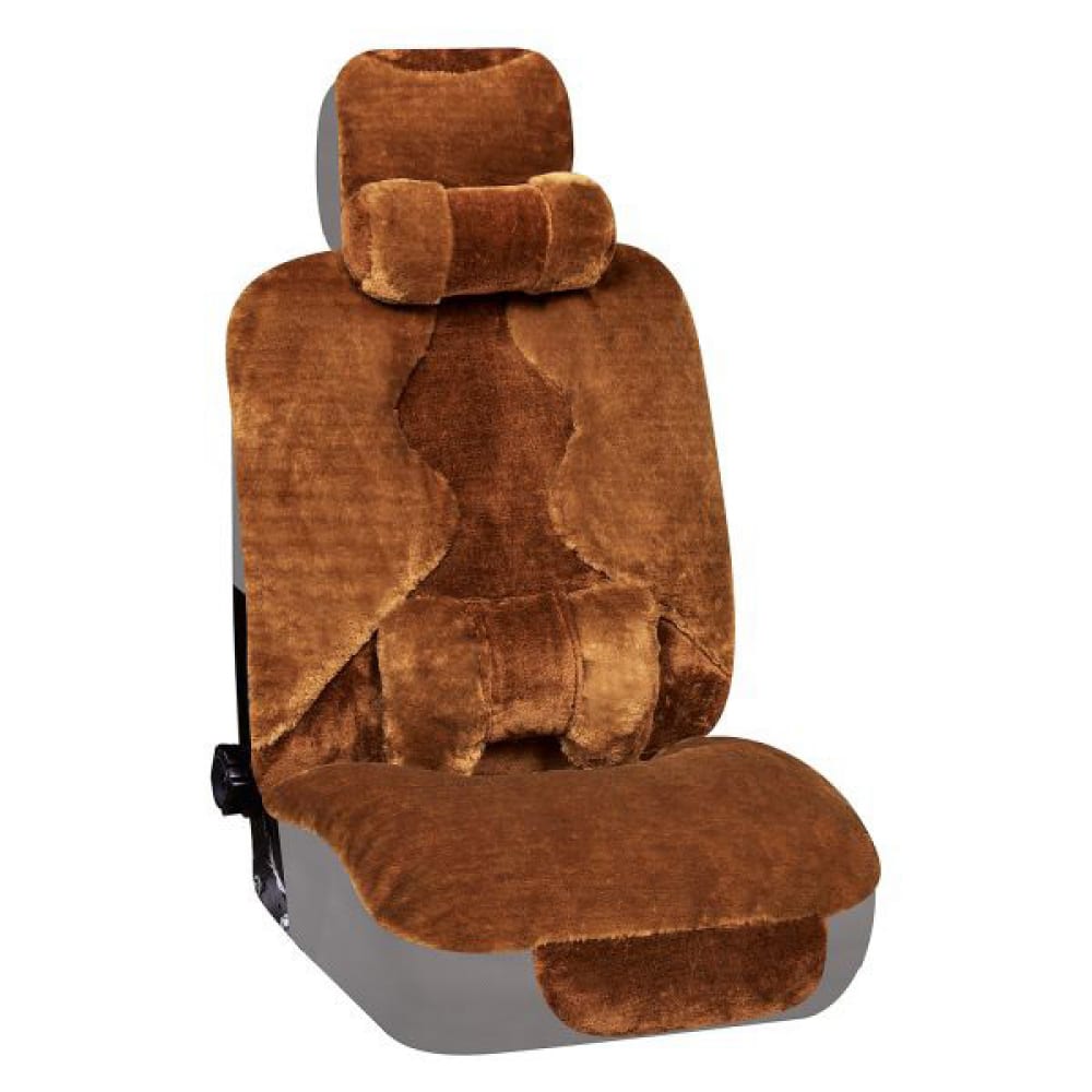 Меховые чехлы на сиденья SKYWAY косметичка на фермуаре 2 отдела наружный карман светло коричневый