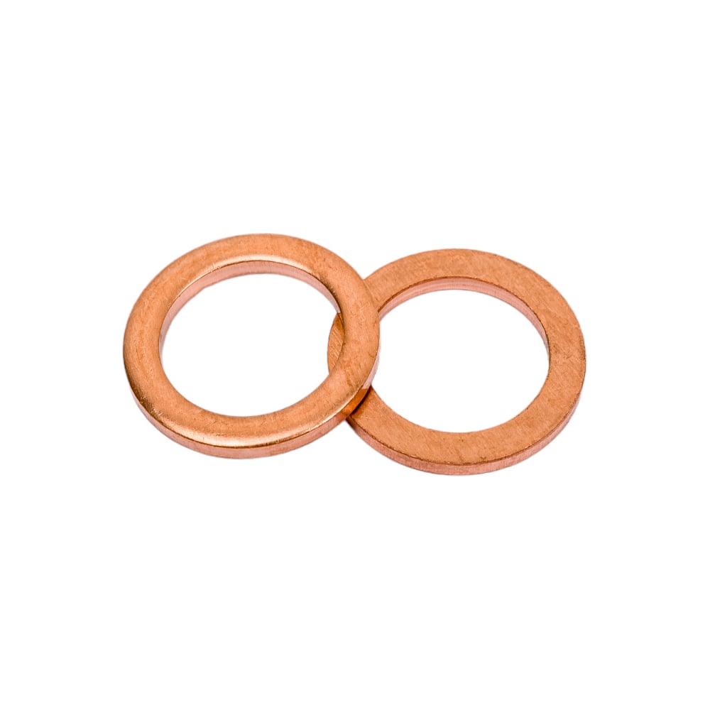 Изображение товара Медная шайба HIMPT 10 шт 14x20x2 мм М14 ГОСТ 1173