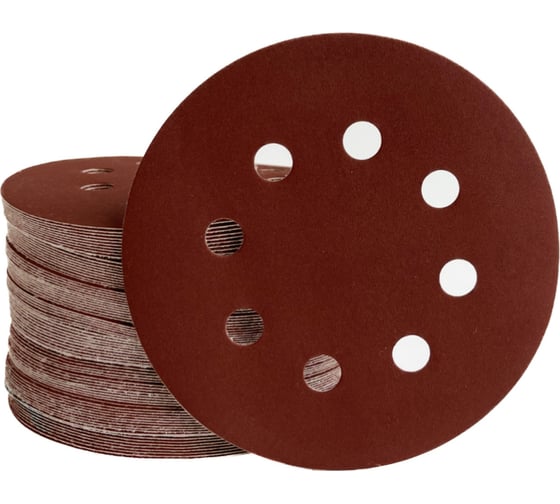Изображение товара Круги шлифовальные на липучке 125 мм, P600, 100 шт Vitatools R-125-P600-100-8