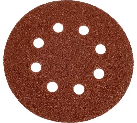Изображение товара Круги шлифовальные на липучке 125 мм, P40, 100 шт Vitatools R-125-P40-100-8