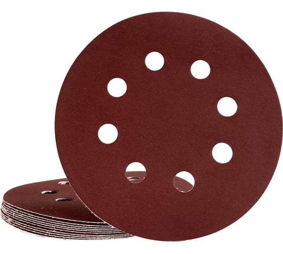 Изображение товара Круги шлифовальные на липучке 125 мм, Р600, 10 шт Vitatools R-125-P600-10-8