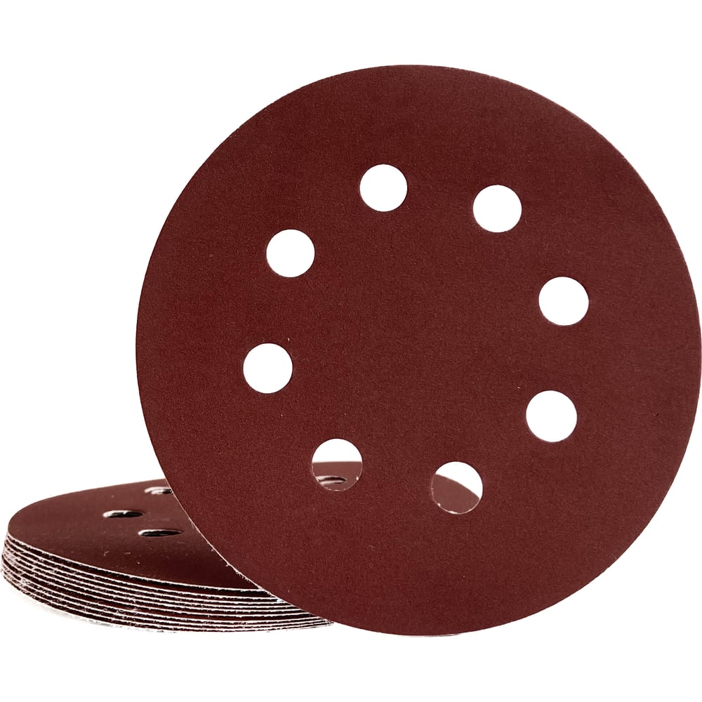 Изображение товара Круги шлифовальные на липучке 125 мм Р800, 10 шт Vitatools R-125-P800-10-8