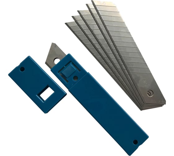 Изображение товара Лезвия сменные для резака, 18x100 мм, вороненые, 14 сегментов, SK5, 10 шт РемоКолор 19-2-403