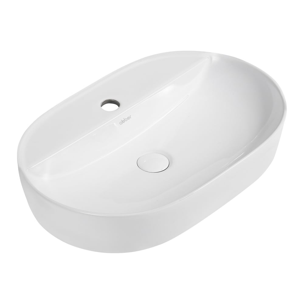 Изображение товара Накладная раковина ABBER Bequem белая овальная современная санфаянс