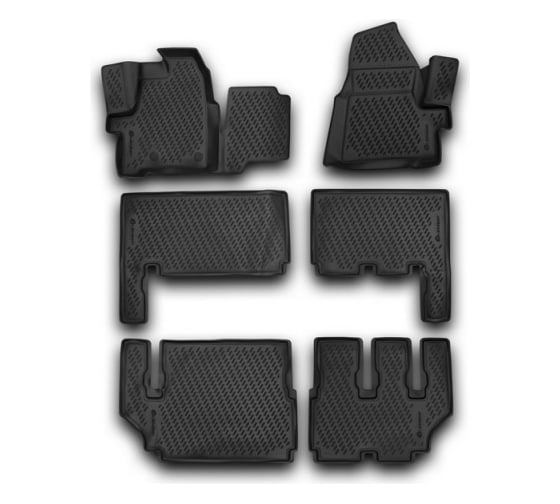 Изображение товара Коврики в салон Element Ford Tourneo Custom, 01/2013-н.в., 9 seats, 3D, 6 шт. CARFRD00029k