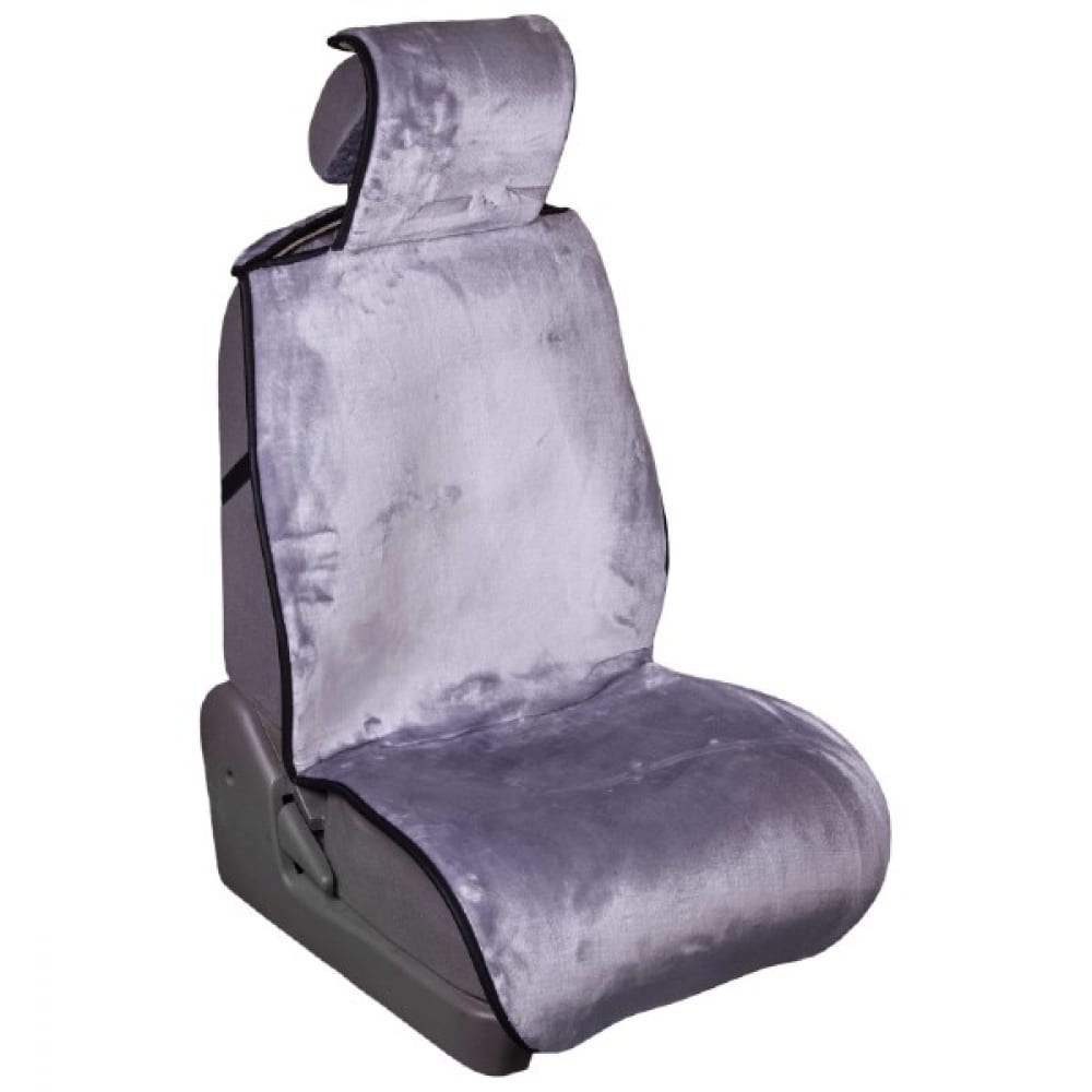 Меховая накидка сиденья SKYWAY защита на спинку переднего сиденья little car