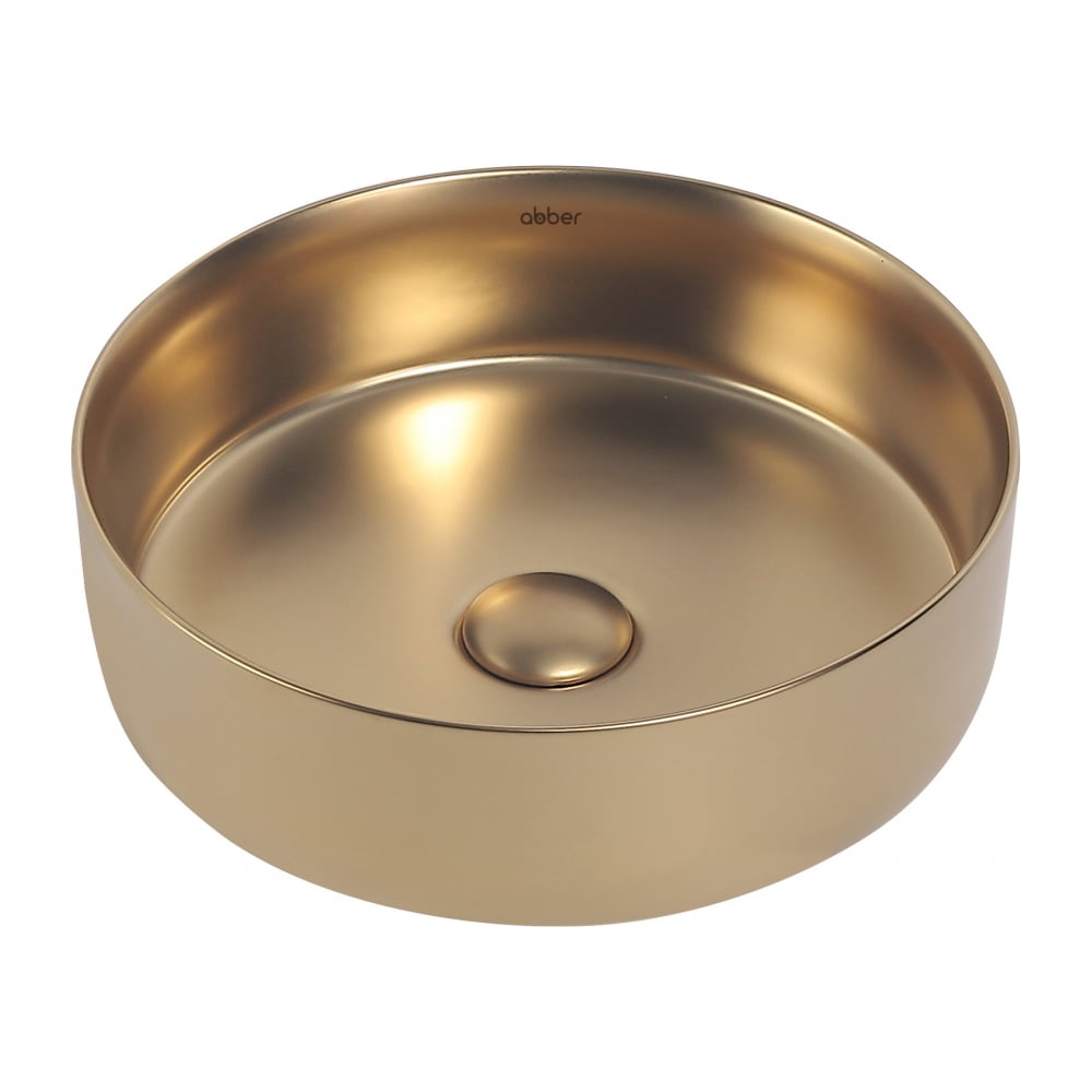 Изображение товара Накладная раковина ABBER Bequem золото матовое AC2108MMG 360 мм диаметр