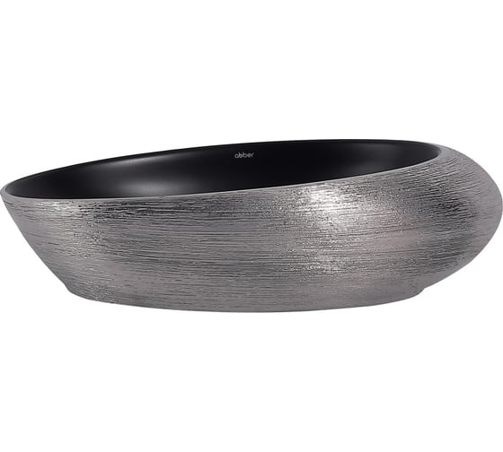 Изображение товара Накладная раковина ABBER Bequem черная матовая с серебром AC2107BS