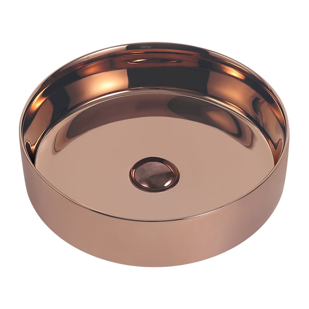 Изображение товара Накладная раковина ABBER Bequem розовое золото AC2109RG современная стильная