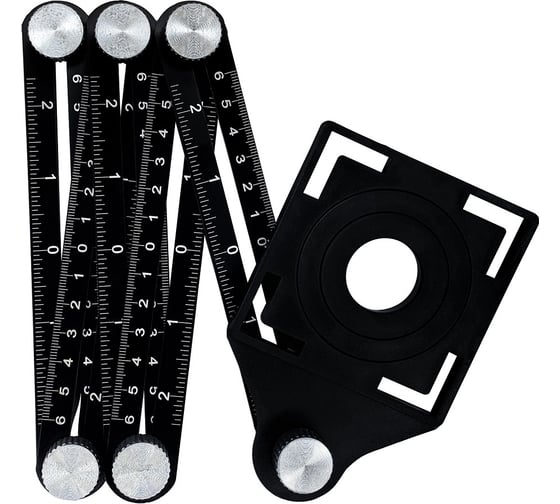 Изображение товара Линейка-шаблон vertextools для переноса отверстий на плитку 6 секций по 12см 3043-6-12