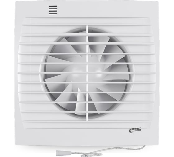 Изображение товара Вентилятор РВС 100 лира, 14 вт, 31 дб, 96 м3/ч, шнурковый выключатель 10220251