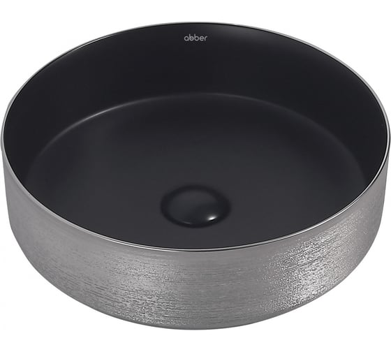 Изображение товара Накладная раковина ABBER Bequem черный матовый с серебром AC2109BS