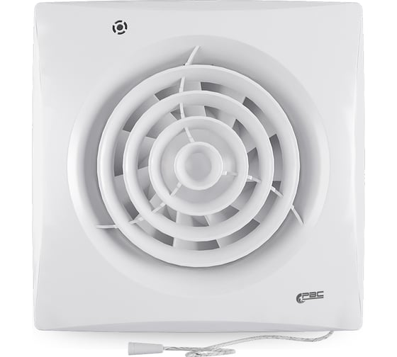 Изображение товара Вентилятор РВС 125 вега энергосберегающий, 17 вт, 31 дб, 185 м3/ч, шнурковый выключатель 10239001