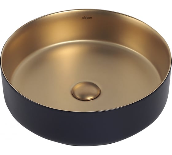 Изображение товара Накладная раковина ABBER Bequem матовое золото с черным AC2109BG