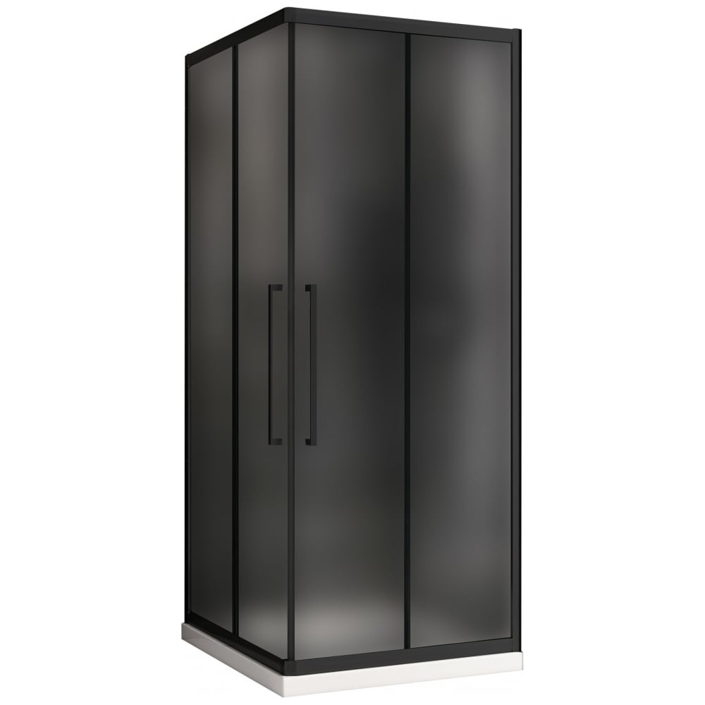 Изображение товара Душевой уголок ABBER Schwarzer Diamant AG02080BMH квадратный с матовым стеклом