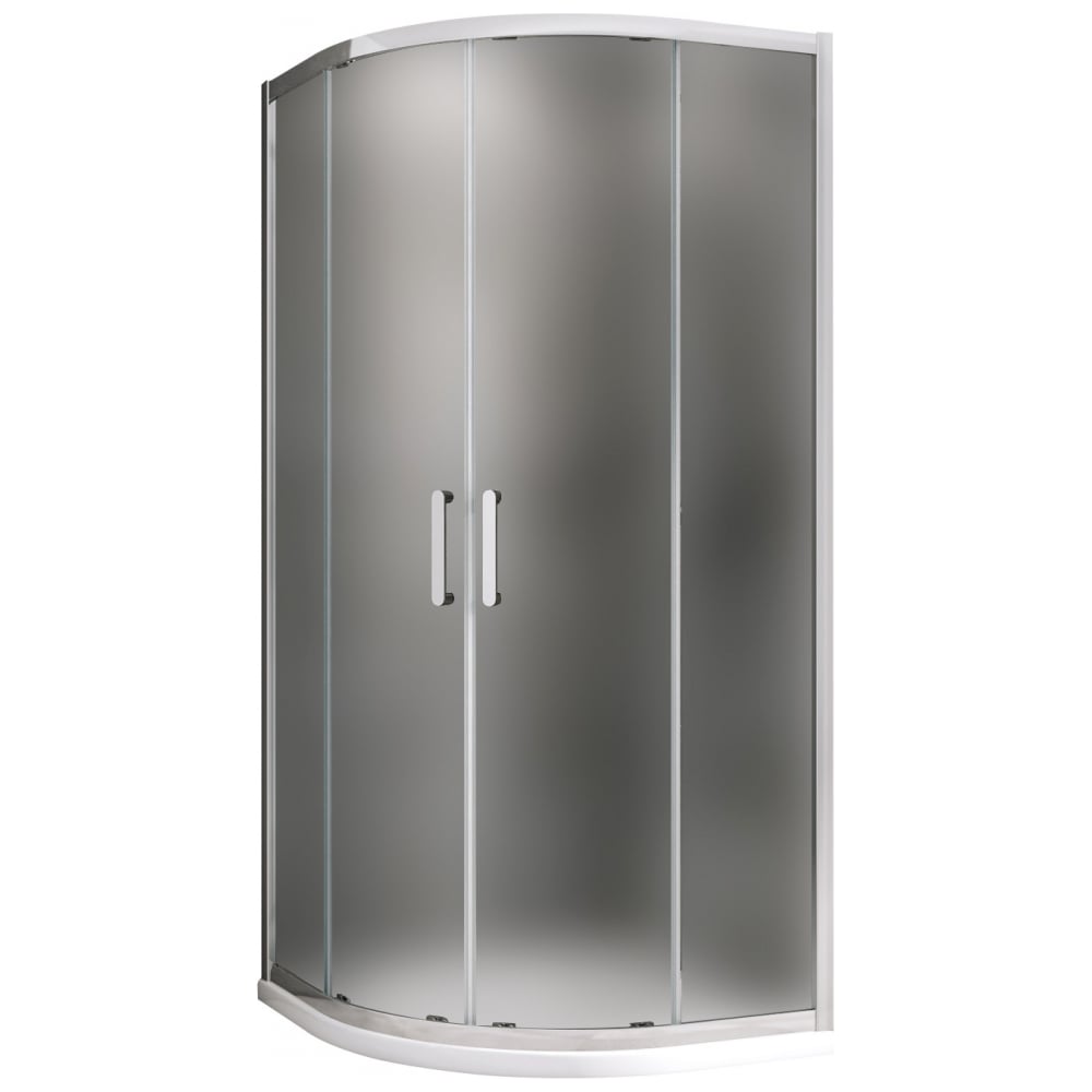 Изображение товара Душевой уголок ABBER Schwarzer Diamant AG01090M полукруглый хром стекло 900 мм