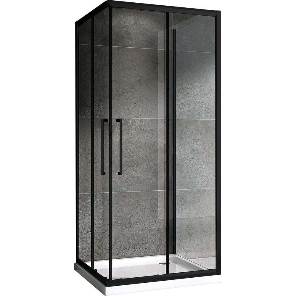 Изображение товара Душевой уголок ABBER Schwarzer Diamant AG02080BH-S80B 800x800 мм черный стекло