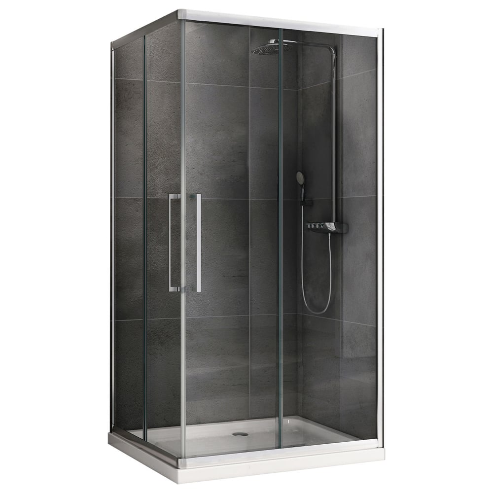 Изображение товара Душевой уголок ABBER Schwarzer Diamant AG02129H прямоугольный хром стекло