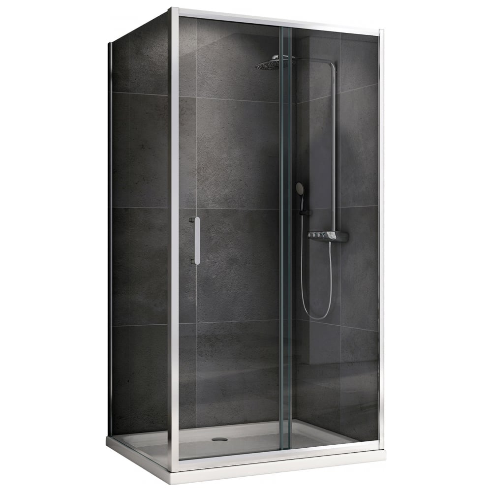 Изображение товара Душевой уголок ABBER Schwarzer Diamant AG301005-S1005, квадратный, хром