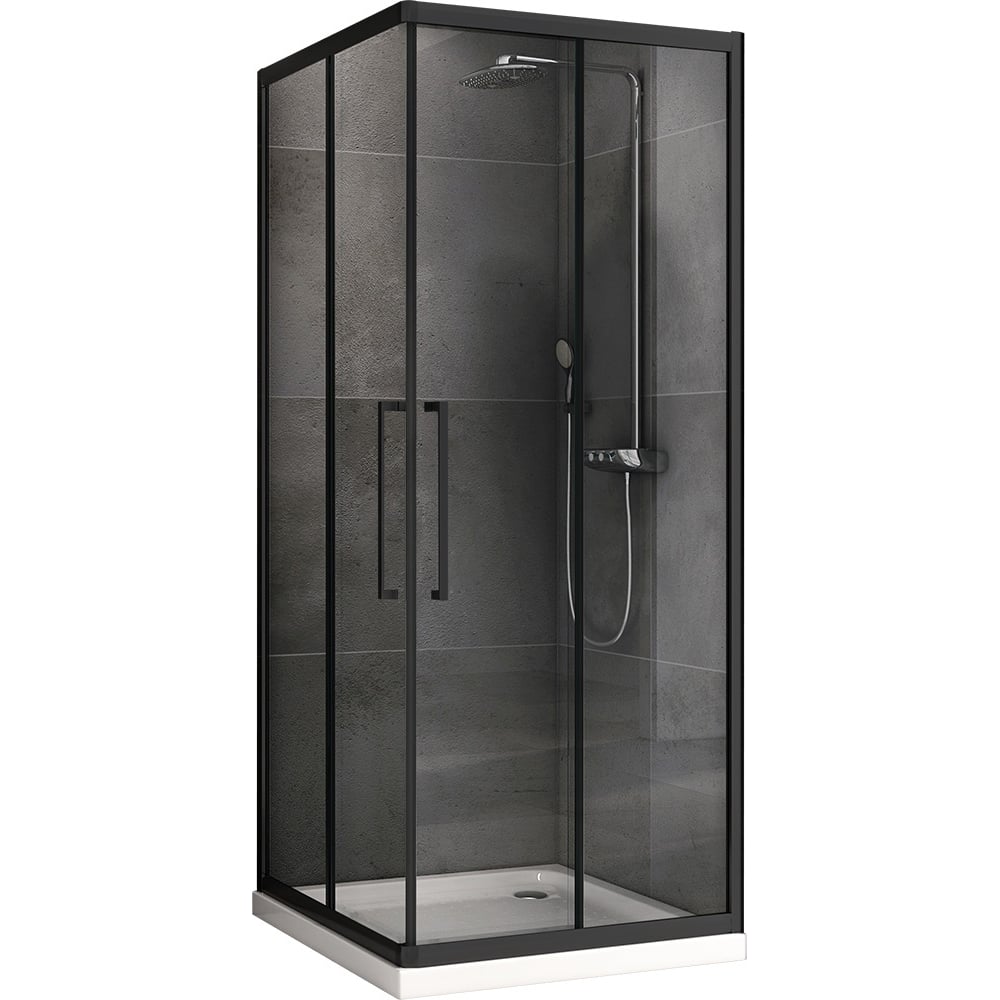 Изображение товара Душевой уголок ABBER Schwarzer Diamant AG02090BH черный 900x1950 мм