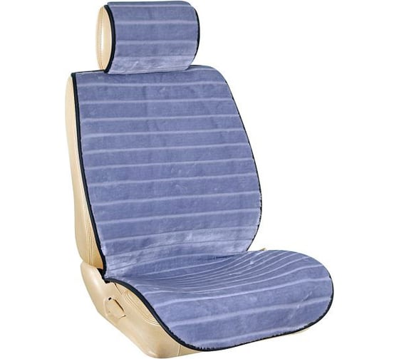 Изображение товара Накидка сиденья SKYWAY ARCTIC меховая, искусственный мутон, 2 предмета, серый, полоска S03001028