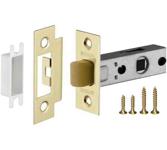 Изображение товара Врезная защелка Fuaro PLASTIC P12-45-25 SG матовое золото 33593